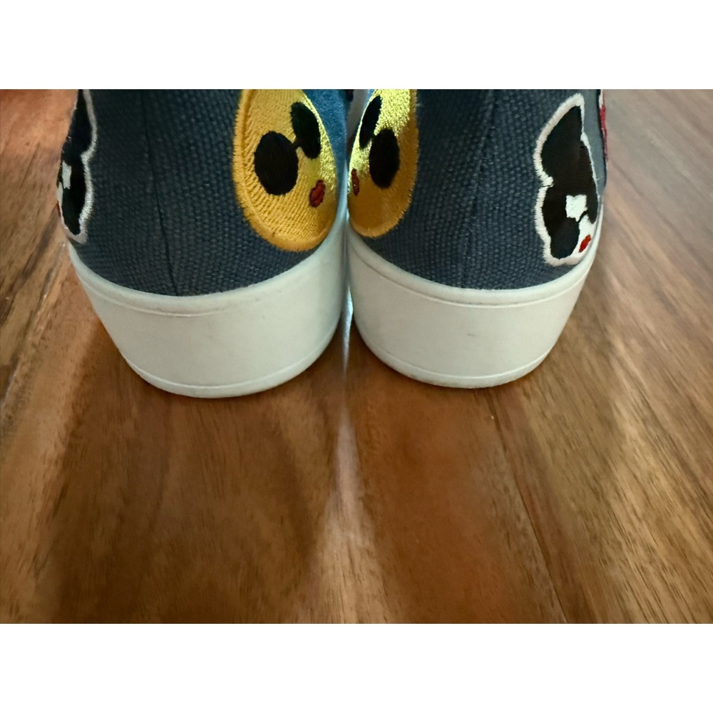 Alice + Olivia Pia Stace Face Embroidered Slip On High Platform Sneaker Shoe - Picture 9 of 12